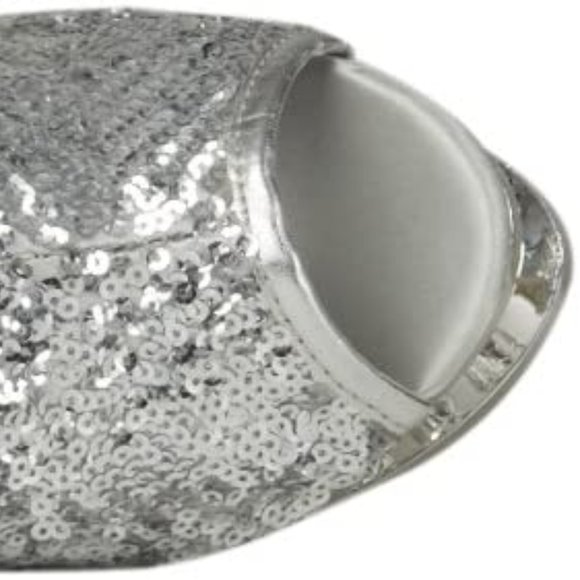 The Highest Heel Rhinestone Sequin Ankle Bootie Open Toe - Picture 7 of 9